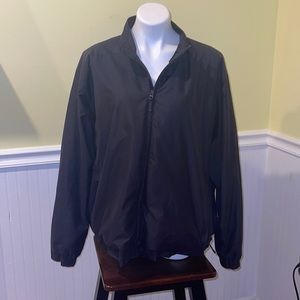 Lands End Mens windbreaker style jacket. XL 46-48. Black.